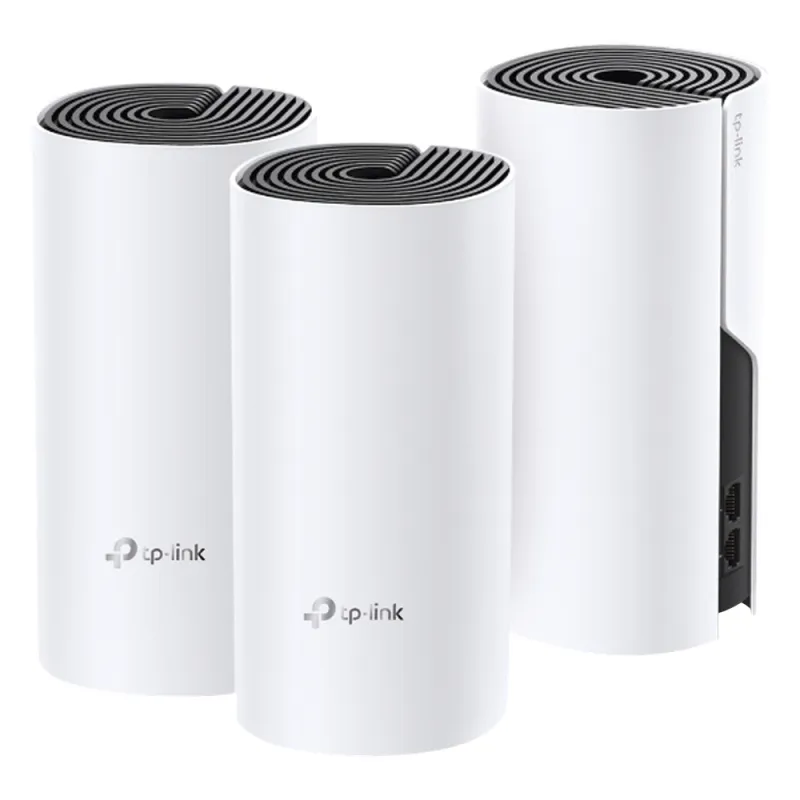 KIT 3 Routers Inalámbricos MESH Interior para Hogar / Doble Banda Wi-Fi 5 AC1200 Mbps / 2 Puerto Gigabit WAN/LAN / 2 Antenas Internas / Administración Mediante la App Deco (iOS, Android)