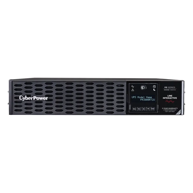 UPS de 3000 VA/3000 W, Topología Línea Interactiva, Entrada 120 Vca NEMA L5-30P, Onda Senoidal Pura, Torre o Rack 2 UR, Con 8 Tomas NEMA 5-20R y 1 NEMA L5-30R