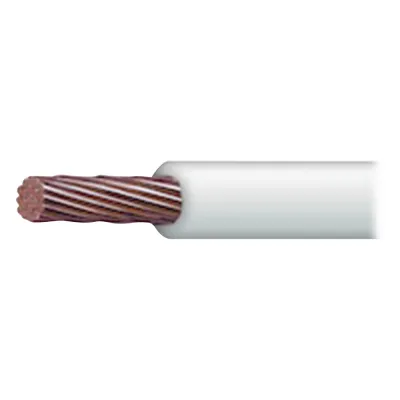 Cable Eléctrico de Cobre Recubierto THW-LS Calibre 6 AWG 19 Hilos Color Blanco (100 metros)