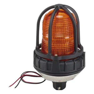 Luz estroboscópica para ubicaciónes peligrosas, montaje tipo tubo, 12-24 VCD, color Ámbar