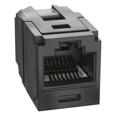 Módulo Acoplador RJ45 a RJ45, Mini-Com, Categoría 6A, Color Negro
