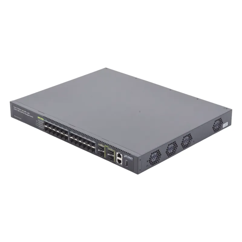 Switch Administrable Capa 3, 24 Puertos 10G SFP+, 4 Puertos de 40G/100G QSFP28
