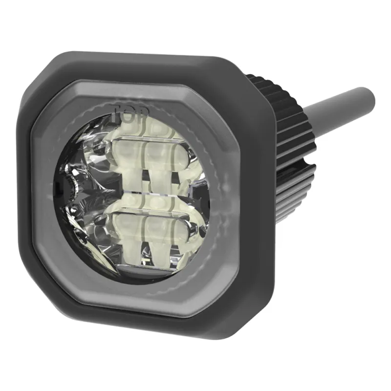 Estrobo Empotrable de 6 LED, Rojo/Azul, Lente Transparente