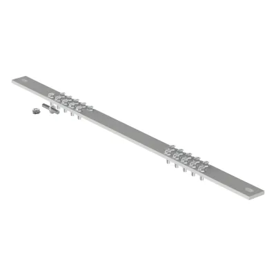 Barra de Conexión a Tierra, Para Rack de 19", Con 20 Orificios Para Conexión Rápida de Equipos, Incluye 20 Tornillos # 12-24 x 1/2" Instalados