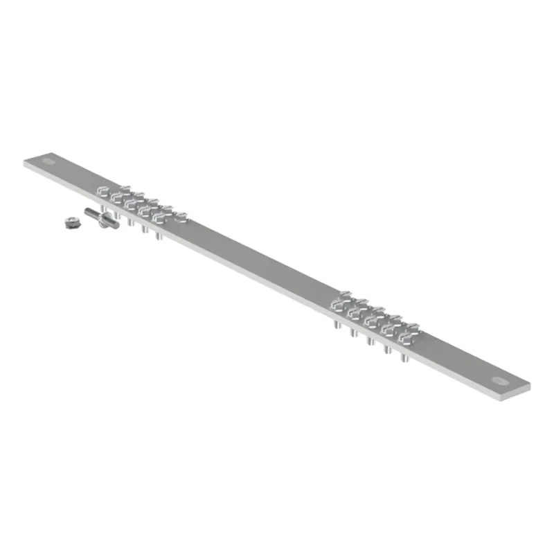 Barra de Conexión a Tierra, Para Rack de 19", Con 20 Orificios Para Conexión Rápida de Equipos, Incluye 20 Tornillos # 12-24 x 1/2" Instalados