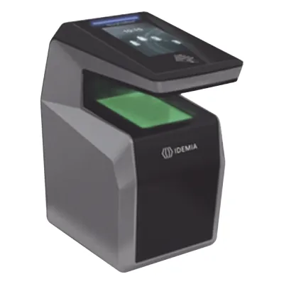 Lector de huella MorphoWave Compact MD/ IP65 / PoE, MIFARE / DESFire.
