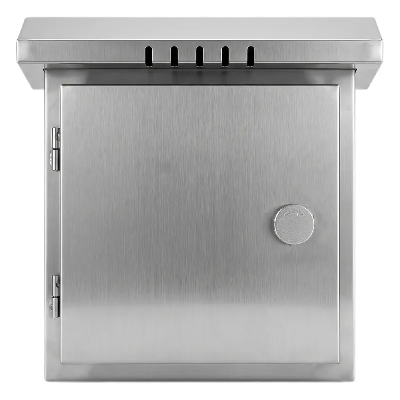 Gabinete para Exteriores de Acero Inoxidable SUS201 / Cilindrico con Techo Inclinado / Ø305 x 195 x 315 mm (12.0 x 7.7 x 12.4 in) / Cerradura con Llave de Seguridad / Compatible con Postes XGAPOLE