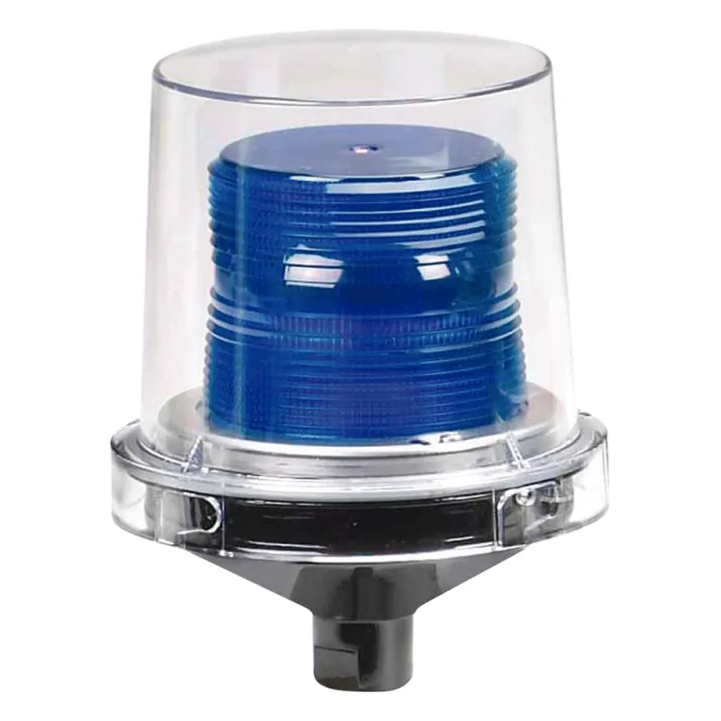 Luces estroboscópicas para lugares peligrosos Electraray® , Homologado UL y cUL para Clase I, División 2, Grupos A, B, C y D; Clase II, División 2, Grupos F y G; Clase III , 12-24 VCD, color Azul, parpadeo predeterminado