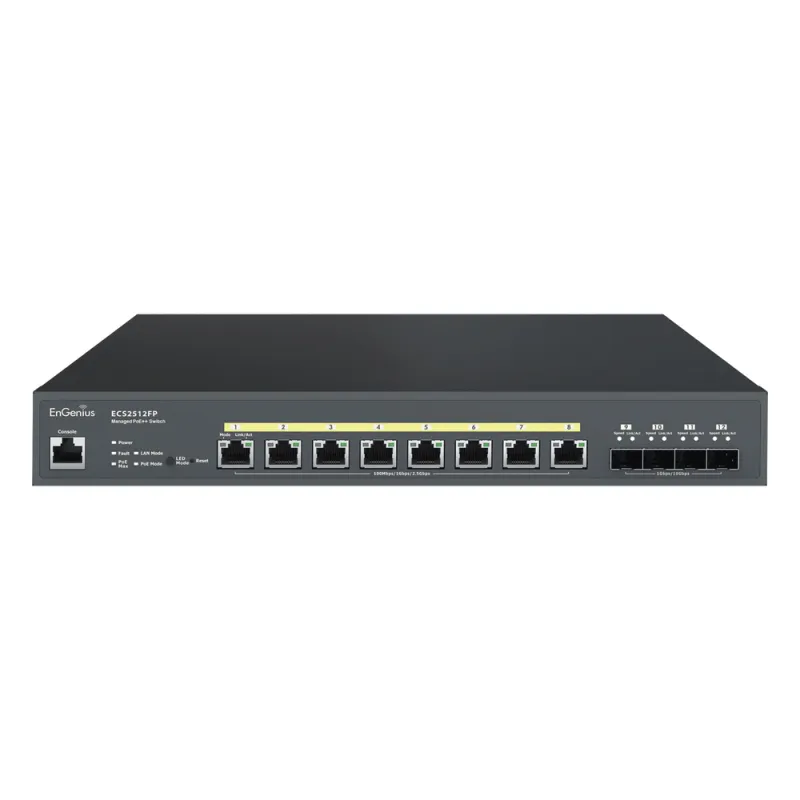 Switch PoE ++ Administrable en Nube Capa 2 de 8 puertos PoE de 2.5 Gbps, Hasta 240 W, 4 puertos de SFP