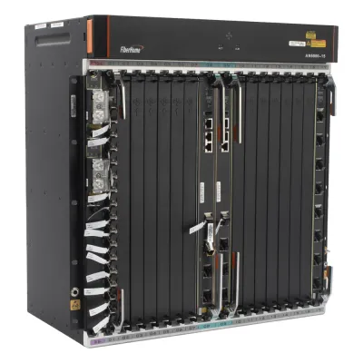 OLT Carrier Class Modular GPON, 14 Ranuras de Servicio, Incluye 1 Tarjeta de Servicio, Doble fuente -48Vcc, 11 UR, Gestión por UNM2000, CLI, Incluye Instalación de software UNM2000, (Interoperabilidad con ONUs de Terceros sin Costo)