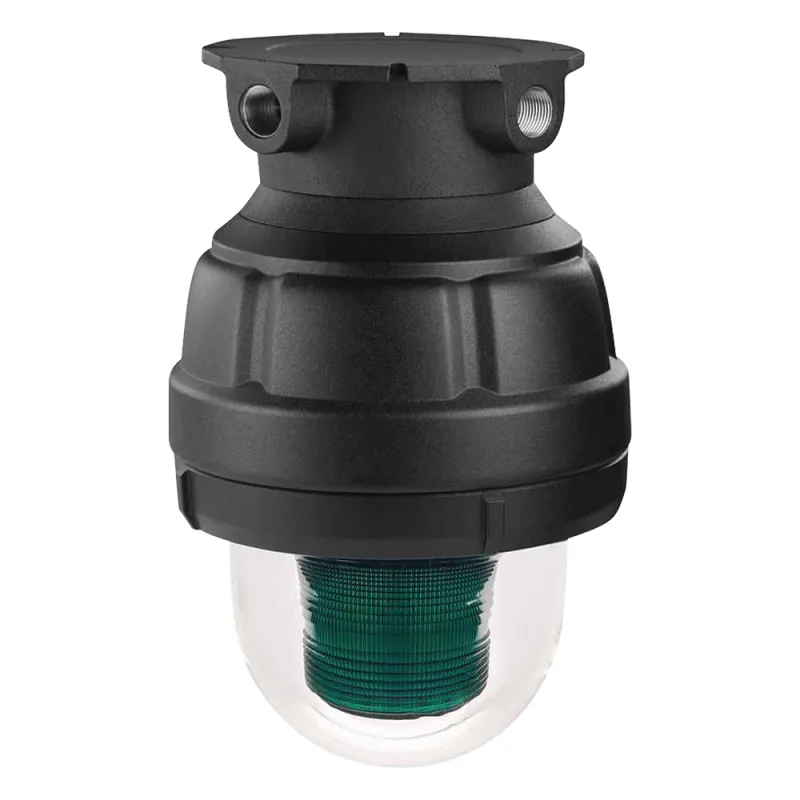 Luz LED, a prueba de explosiones, UL y cUL para Clase I, División 1, Grupo C y D; Clase I, División 2, Grupos A y B; Clase II, División 1, Grupos E, F y G; Clase III, 120-240 VCA, Verde