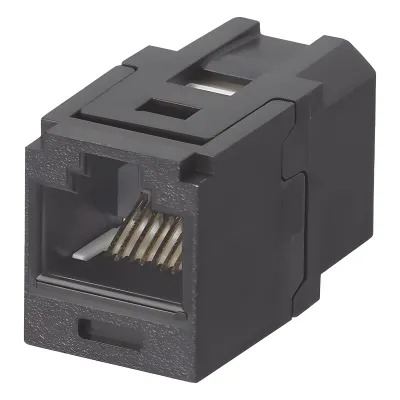 Módulo Acoplador RJ45 a RJ45, Mini-Com, Categoría 6, Color Negro