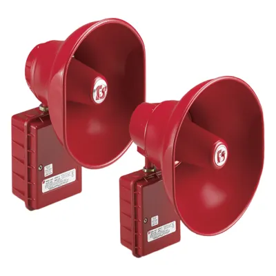 Altavoz amplificado, 15W, Aprobado por CSFM y Listado contra incendios UL, 24 VCD, Color Rojo