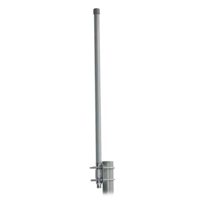Antena omnidireccional de 2.4 GHz, Cobertura a 360º, Cobertura amplia y flexible , Ganancia 15 dBi, dimensiones 3.8 x 1.5 mts , conector N-Hembra, con montaje incluido