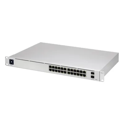 UniFi Switch USW-Pro-24, Capa 3 de 24 puertos Gigabit RJ-45 + 2 puertos 1/10G SFP+, pantalla informativa