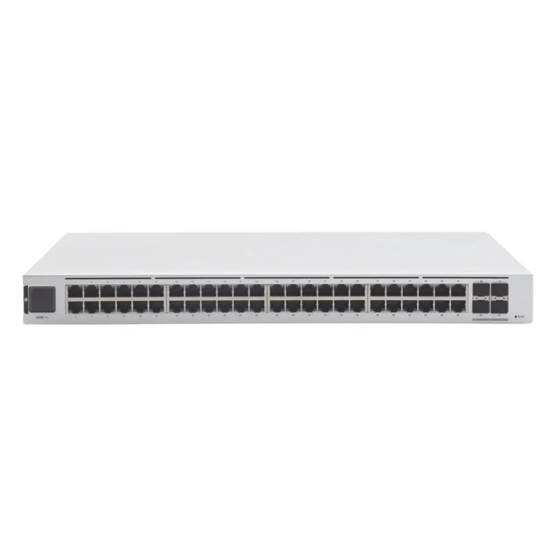 UniFi Switch USW-Pro-48, Capa 3 de 48 puertos Gigabit RJ-45 + 4 puertos 1/10G SFP+, pantalla informativa
