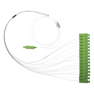 Divisor Óptico (Splitter) Tipo PLC, de 1x16, Con Conector de Entrada SC/APC y Conectores de Salida SC/APC