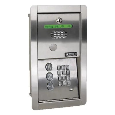 Audioportero Telefónico DKS Con Directorio / 100 Números Telefónicos / Control Para 2 Puertas / Gabinete Para Empotrar / Marcación a 16 Digitos / Linea análoga o digital