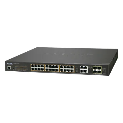 Switch Administrable L2, 24 puertos 10/100/1000T c/Ultra PoE + 4 puertos combo Gigabit TP/SFP, (600W)