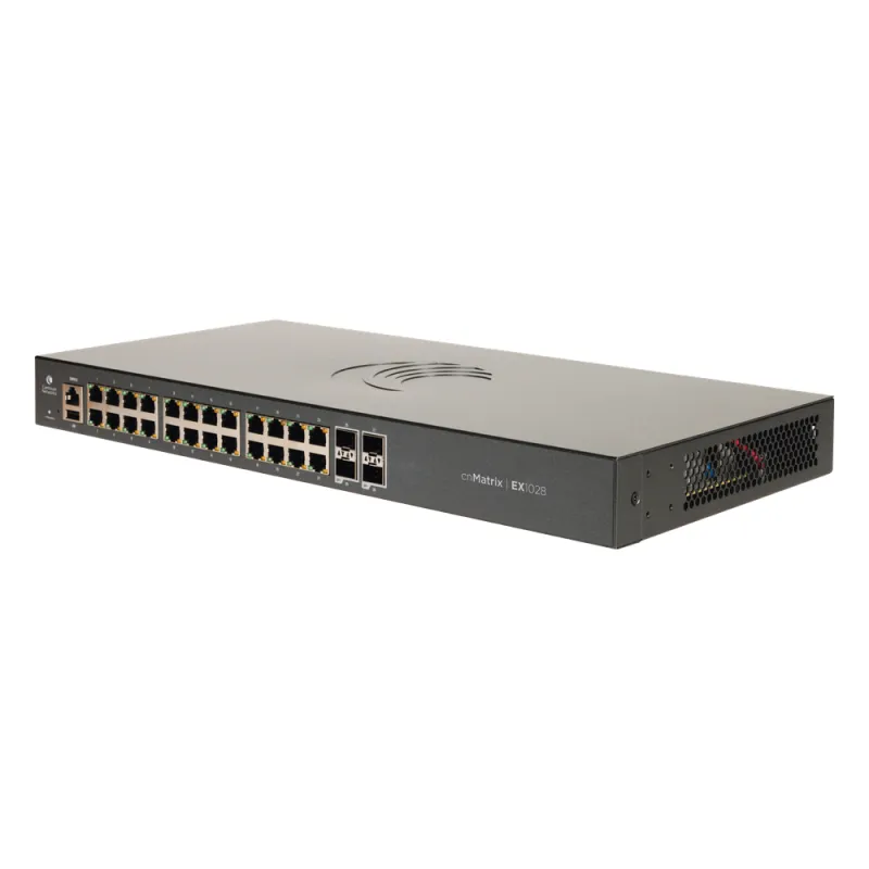 Switch cnMatrix EX1028 de 24 puertos Gigabit Ethernet y 4 SFP, Capa 2, gestión en la nube