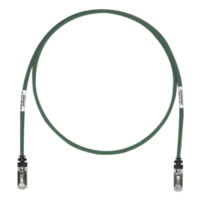 Patch Cord Cat6A, Blindado S/FTP, CM/LS0H, 2.13 Metros (7 Pies), Color Verde