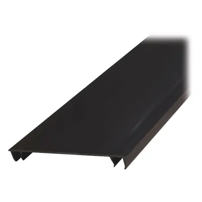 Tapa para Canaleta Ranurada Tipo H, de 55.1 mm de Ancho, 1828.8 mm de Largo, Color Negro