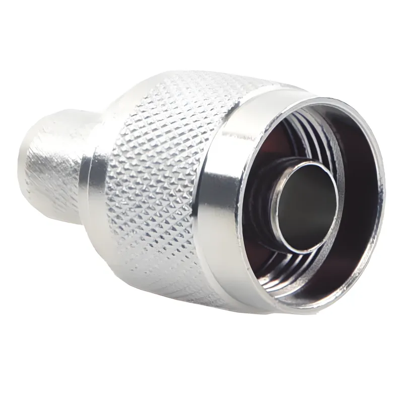 Conector N Macho para 75 Ohm de Anillo Plegable para cable RG-11, Niquel /Oro /Teflón.