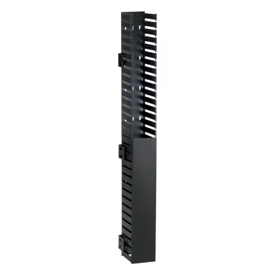 Organizador Vertical IN-Cabinet, Sencillo (Solo Frontal), Para Uso Con Gabinetes Panduit, Montaje Lateral en Riel de Rack, 40 UR, 1.95 in de Ancho, Color Negro