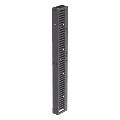 Organizador Vertical PatchRunner™, Sencillo (Solo Frontal), Para Rack Abierto de 45 Unidades, 6 in de Ancho, Color Negro