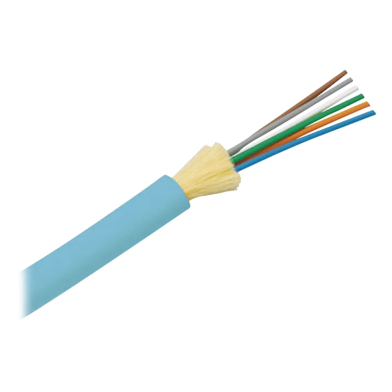 Cable de Fibra Óptica de 6 Hilos, Multimodo OM4 50/125 Optimizada, Interior, Tight Buffer 900um, No Conductiva (Dieléctrica), OFNR (Riser), Precio Por Metro