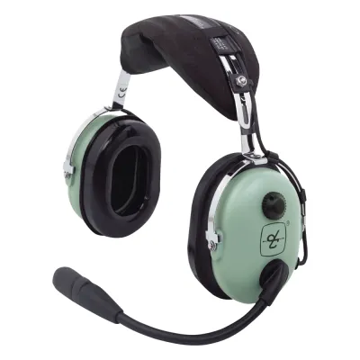 Auriculares de ala fija con atenuación de ruido pasivo para aviación general