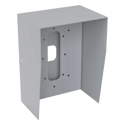 Cubierta Industrial para montaje de Porteros IP Fanvil y Grandstream, pintura electrostática color gris.