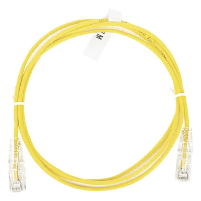 Cable de Parcheo Slim UTP Cat6 - 1 Metro (3.28 Pies), Amarillo, Diámetro Reducido (28 AWG)