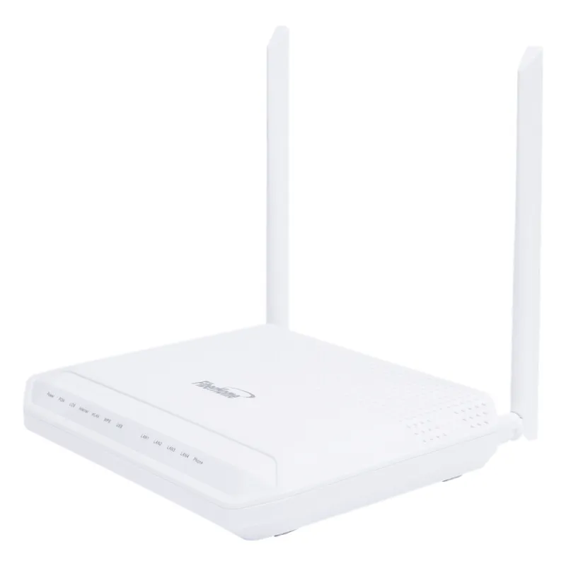 ONU GPON WiFi (2.4/5 GHz), 2 Antenas de 5 dBi, Compatible con OLTs de Terceros, MIMO 2x2, 4 puertos Gigabit + 1 POTS + USB, conector SC/UPC, (Gestión WAN desde la Interfaz de la ONU)