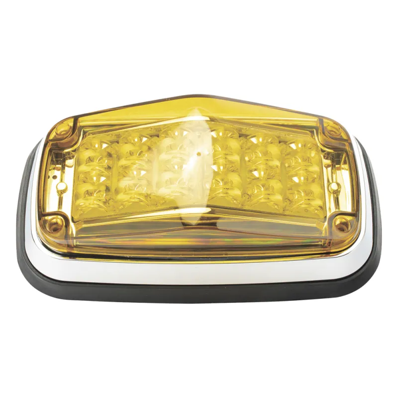 Luz de advertencia 8 X 4", Color Ámbar, IP67, SAE, Ideal para Ambulancias