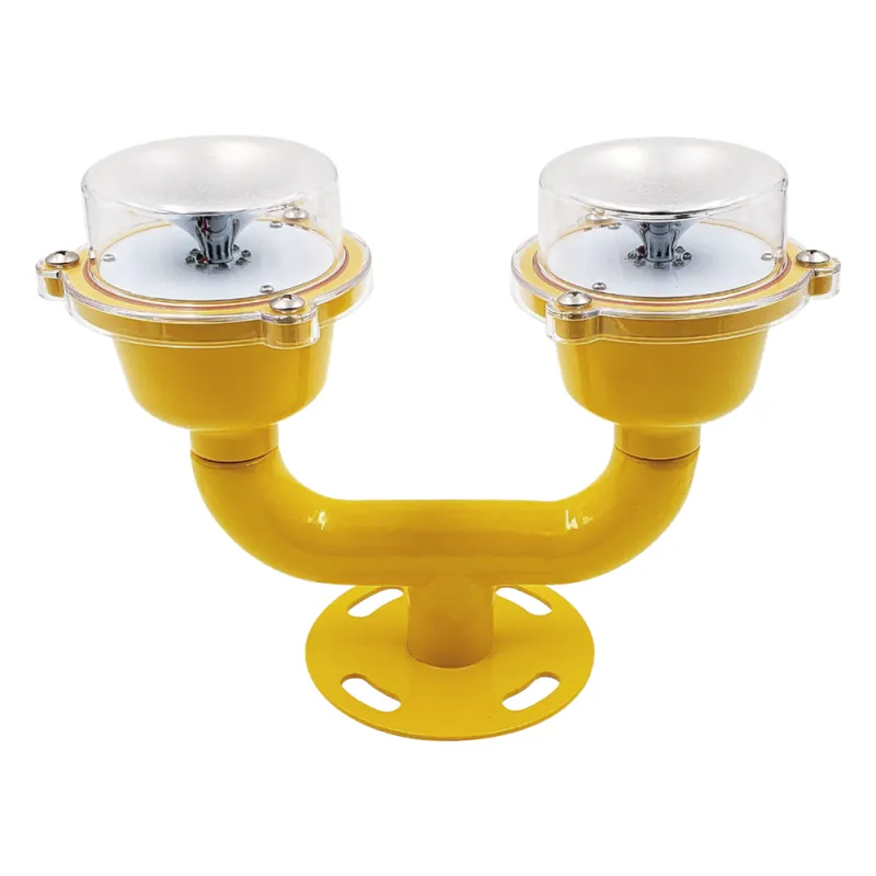 Lámpara de Obstrucción Doble color Rojo / IP65 / Luz fija o parpadeante / Voltaje de Operación 110 AC / 220 AC