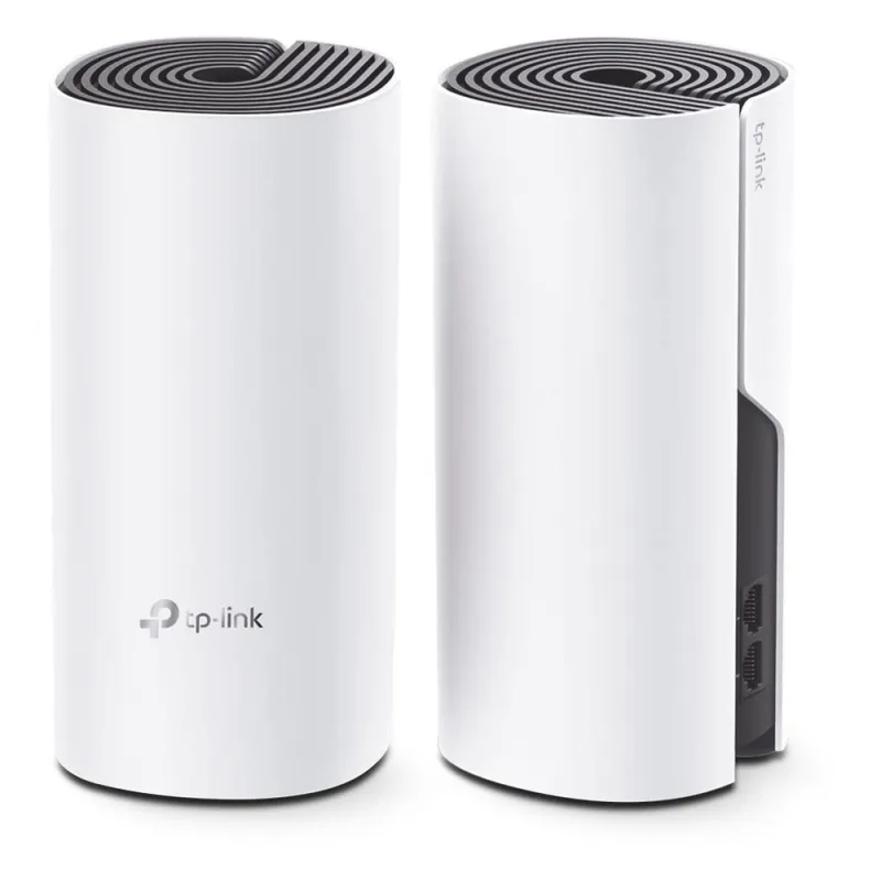KIT 2 Routers Inalámbricos MESH Interior para Hogar / Doble Banda Wi-Fi 5 AC1200 Mbps / 2 Puerto Gigabit WAN/LAN / 2 Antenas Internas / Administración Mediante la App Deco (iOS, Android)