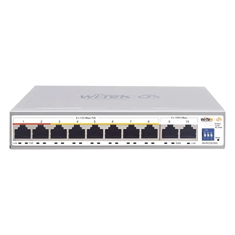 Switch PoE No administrable / Gestión Cloud / PoE de Largo Alcance Hasta 250m / 8 Puertos PoE 10/100Mbps (Puerto 1 Hasta 60W, Puertos 2 al 8 Hasta 30W) + 2 Puertos Gigabit Uplink / Presupuesto 120 W / Plug and Play