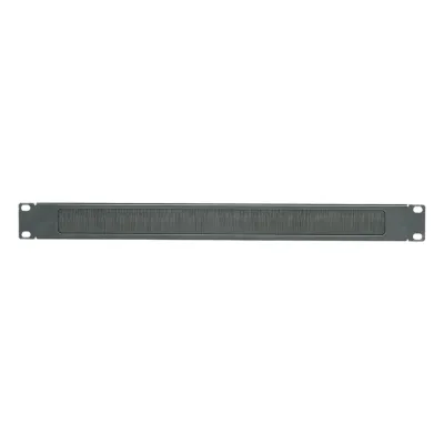 Tapa Ciega para Rack de 19in, Tipo Cepillo de Nylon, para Paso de Cables y Mejor Manejo Térmico, Color Negro, 1 UR
