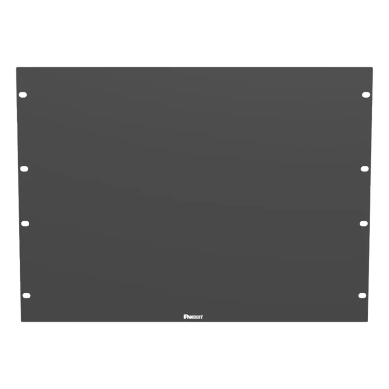 Tapa Ciega Para Rack Estándar de 19in, Plano, de Acero, 8UR, Color Negro