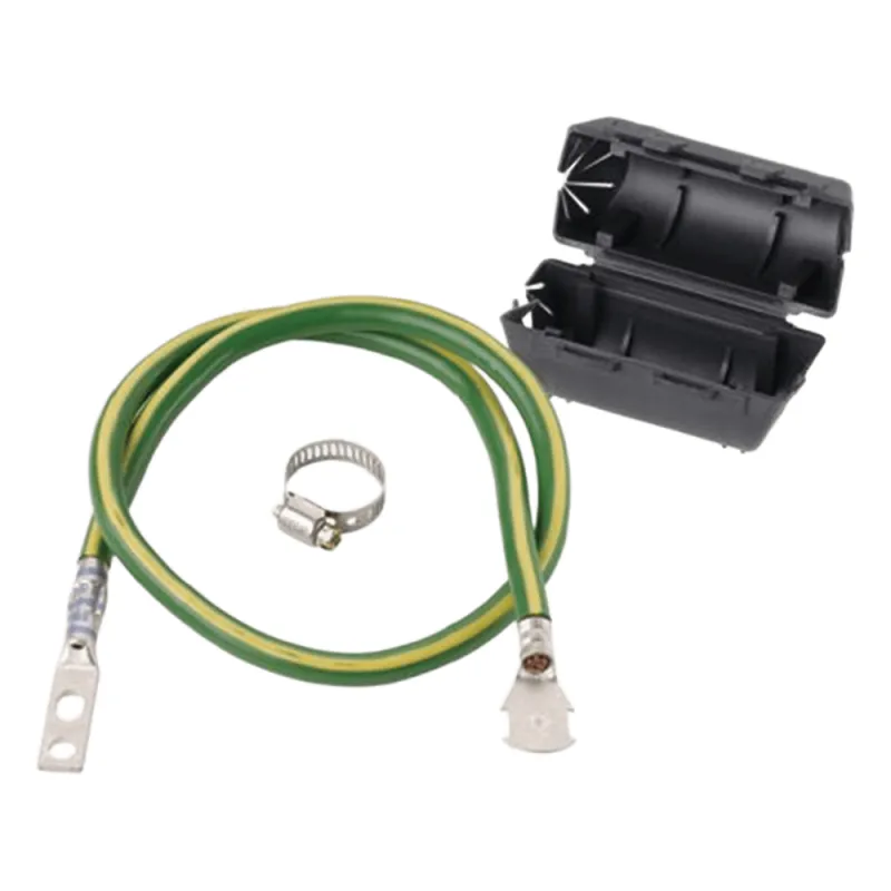 KIT de Tierra Física de Cable Blindado 6 AWG. Color Verde / Amarillo con Terminación en Extremos.