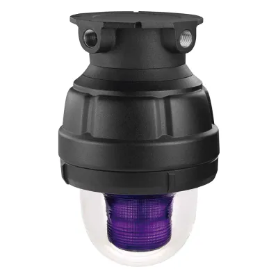 Luz de advertencia LED a prueba de explosion Homologado UL y cUL para Clase I, División 1, Grupo C y D; Clase I, División 2, Grupos A y B; Clase II, División 1, Grupos E, F y G; Clase III, Color Magenta a 24 VCD
