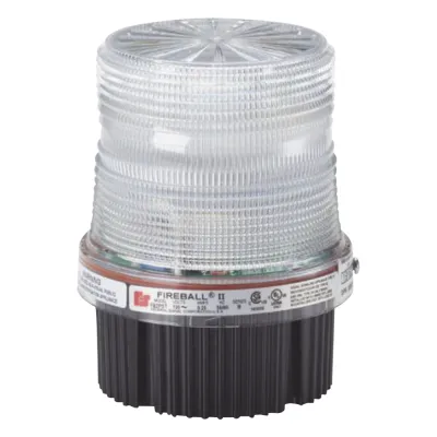 Fireball® LED Luz de advertencia Listado por UL y cUL 12-24 VCD Color Claro