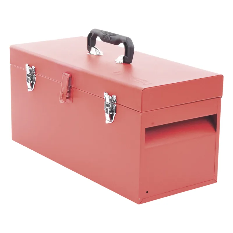 Caja de herramientas metálica con soble cerradura de 51 x 21.5 x 24cm.