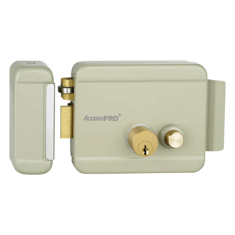 Cerradura Eléctrica con Botón de Salida / Incluye Llave / Exterior / Izquierda