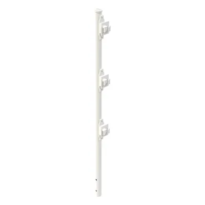 Poste de Paso Blanco de 0.75m para Cerca Electrificada. Tubo Galvanizado cal. 18 de 1"Diam. con Tapón y 3 Aisladores Instalados.