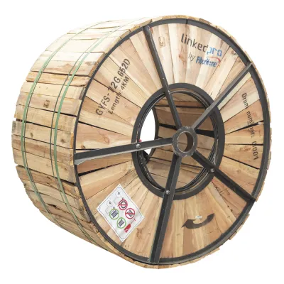 Carrete de 4 Kilómetros (13123.36 Pies) de Fibra Óptica para Exterior G.652D, Armada, Monomodo de 12 Hilos, Loose Tube, Color Negro, para Instalación en Ducto Subterráneo o Enterrado Directo