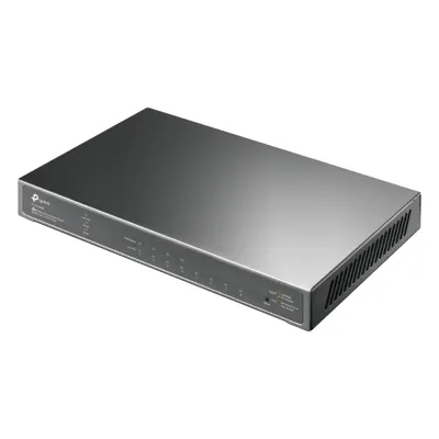 Switch Omada / 8 Puertos Gigabit / 4 Puertos PoE+ 802.3at/af / Presupuesto PoE 62 W / 30 W por Puerto / Gestión Cloud Omada / L3 Static Routing / Sin Ventilador / Metal