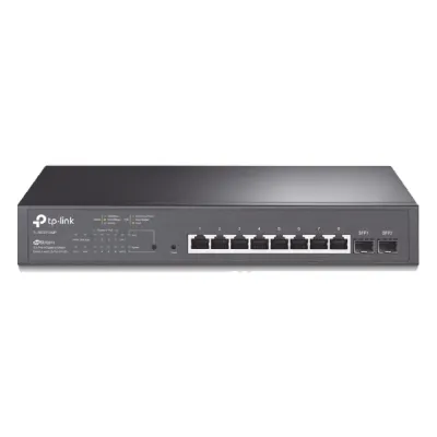 Switch PoE JetStream SDN Administrable 8 puertos 10/100/1000 Mbps + 2 puertos SFP, 8 puertos PoE, 150W, administración centralizada OMADA SDN