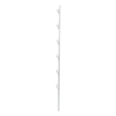 Poste con 6 Aisladores de PASO para Cerca Electrificada. Tubo Galva. de 1.4m, cal. 18 de 1" Diam. + Pintura Blanca.